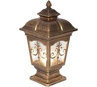 WQHPLMD Rustproof Outdoor Post Light with Decorative Beacons - Vintage Style