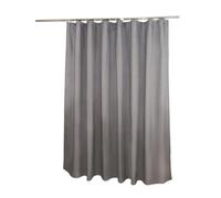 WQHPLMD Shower Curtain for Bathroom with Hooks Solid Grey Linen Look, 32x72 inch