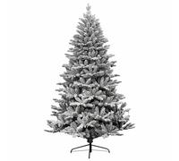 WQHPLMD Snow Flocked Artificial Christmas Tree, Christmas Tree with Metal Stand, Holiday Xmas Tree for Party Home Office Indoor & Outdoor Christmas Decor, Easy Assembly,8ft