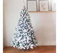 WQHPLMD Snow Flocked Christmas Tree, Portable Christmas Tree, Artificial Christmas Tree for Christmas Flower Arrangements Wreaths Trees And Gift Decoration,XS