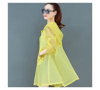 WQHPLMD Sun Protection Clothing Thin Women's Windbreaker Mid-length Beach Coat (Color : black-Blue Exorcist1, Size : XXXL code)