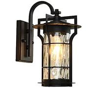 WQHPLMD Traditional Industry Style Outdoor Wall Light - Rustic Decorative Iron Lamp for Bulkhead and Doorway