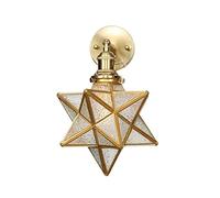 WQHPLMD Wall Wash Light Moravian Star with Clear Glass Cover Industrial Vintage Sconce for Living Room Bathroom Hallway Bedroom Kitchen Conservatory Corridor Headboard