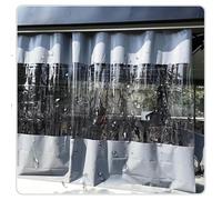 WQHPLMD Waterproof Clear Tarp Curtains With Eyelets,Pergola Gazebo Grey Transparent Tarpaulin Side Panels,Outdoor Curtains,Pvc Tarp Cover Sheet,Weatherproof Partition Curtains,W×H-5.6×2.3.0M