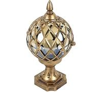 WQHPLMD Waterproof Garden Lights Landscape Lighting Spherical Glass Patio Post Lamp Fixture with Pier Mount Adapter Die-cast Aluminum Outdoor Decorative Lighting