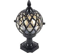 WQHPLMD Waterproof Garden Lights Landscape Lighting Spherical Glass Patio Post Lamp Fixture with Pier Mount Adapter Die-cast Aluminum Outdoor Decorative Lighting