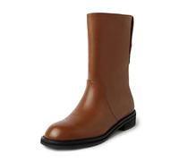 WQHPLMD Women's Boots Round Toe Flat Mid Calf Boots Vintage Low Heel Cowboy Boots Suitable for Casual Walking Sports