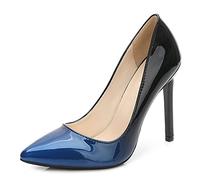 WQHPLMD Women's Pumps Pointy Patent Leather Slip On Stiletto Shoes Closed Toe Shallow Mouth High Heel Gradient Color Shoe Suitable for Casual Banquet Etiquette Bridesmaid Weddings