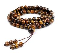Wqishinuanyang 108 Mala Beads Necklace&Bracelet 6MM Malachite Wood Beads Natural Stone Bangles Men