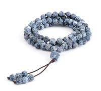 Wqishinuanyang 108 Mala Beads Necklace&Bracelet 6MM Malachite Wood Beads Natural Stone Bangles Men