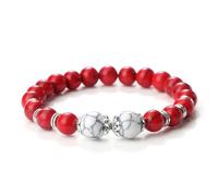 Wqishinuanyang 10mm Tiger Eye Stone Black Lava Onyx Stretch Bangles Yoga