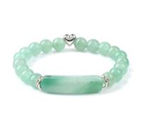 Wqishinuanyang 1pc Rectangle Bar Bracelet Natural Stone Amethysts Turquoises Malachites Gem Quartzs Beads Bracelets For Women Men Yoga
