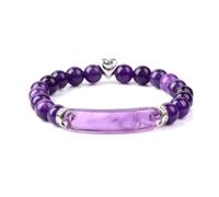 Wqishinuanyang 1pc Rectangle Bar Bracelet Natural Stone Amethysts Turquoises Malachites Gem Quartzs Beads Bracelets For Women Men Yoga