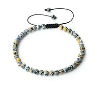 Wqishinuanyang 4mm Green Blue Malachite Bracelet for Women Men Natural Stone Handmade Braided Bangles Yoga Beaded Bracelets