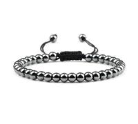 Wqishinuanyang 5mm Copper Bead Bracelet Women Men Handmade Adjustable Rope Charm Wristband Buddhist Yoga Bangle