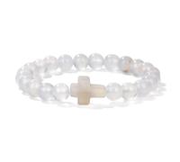 Wqishinuanyang Bracelet 8mm Indian Agates Stone Beaded Bracelets For Women Men Yoga