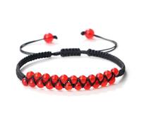 Wqishinuanyang Double Rows Chalcedony Bracelet For Women Men 4mm Natural Stone Braided Rope Bangle Handmade Adjustable