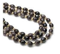 Wqishinuanyang Faceted Oval Tiger Eye Beads 5x6mm Natural Stone Agates Quartz Loose Beads for Bracelet Necklace Earrings Making