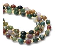 Wqishinuanyang Faceted Oval Tiger Eye Beads 5x6mm Natural Stone Agates Quartz Loose Beads for Bracelet Necklace Earrings Making