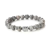 Wqishinuanyang Men Beaded Bracelets Natural Tiger Eye Stone Volcanic Rock Malachite Pink Quartz Women Bangles