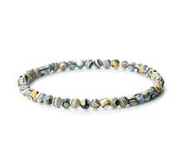 Wqishinuanyang Mini 4mm Natural Stone Round Beads Bracelet for Women Green Blue Malachite Bangles Elastic Bangles