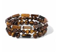 Wqishinuanyang Natural Bloodstone Beads Bracelets For Men Square Round Shape Beads Bracelet Set Women