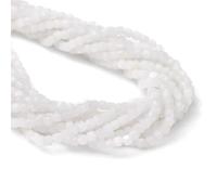 Wqishinuanyang Natural Faceted Stone Beads 2mm Square Quartz Loose Spacer Beads for DIY Supplies