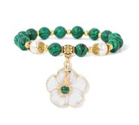 Wqishinuanyang Natural Shell Bracelet Pearl Amethysts Rose Quartzs Opal Beaded Elastic Bracelets For Women Men