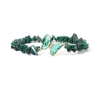 Wqishinuanyang Natural Stone Bracelet Irregular Lapis Lazuli Malachite Gravel Chip Beads Stretch Bracelets For Women Men
