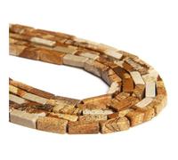 Wqishinuanyang Natural Stone Quartz Beads Rectangle Tube Tiger Eye Amazonite Agates Beads 4x13mm DIY Stone