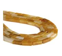 Wqishinuanyang Natural Stone Quartz Beads Rectangle Tube Tiger Eye Amazonite Agates Beads 4x13mm DIY Stone