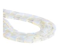 Wqishinuanyang Natural Stone Quartz Beads Rectangle Tube Tiger Eye Amazonite Agates Beads 4x13mm DIY Stone