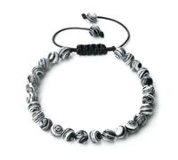 Wqishinuanyang Round Malachite Bracelet For Women Men 6mm Natural Stone Beads Braided Rope Bangle Adjustable