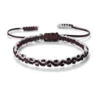 Wqishinuanyang White String Bracelets Adjustable Size Bangles for Women Men