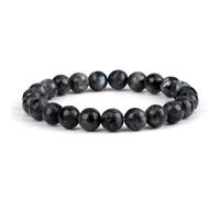 Wqishinuanyang Women Men 8mm Natural Stone Amethysts Crystal Beaded Bangle
