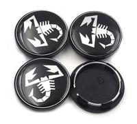WQIUTT 4 Pcs Car Hub Centre Caps for FIAT 500 Abarth 50mm Caps Cover Centre Badge Hub caps Rim Wheel Center Decoration Emblem Accessories Rims