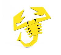 WQIUTT Car Emblems for Abarth 500/595/695,Car Center Grill Logo Badge Decal Grill/Front/Rear Trunk Logo 3D Signs Car Styling Body Fittings,B