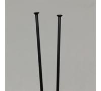 WQJZTX 20Pcs 15G Diameter 1.8mm Straight Pull Head Black Color Fit For Bicycles Spokes 304 Stainless Steel Round Body Mountain Bike Needles/Pins 1.8mm(Length 280mm)