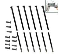 WQJZTX 28Pcs Black Color Bike Spokes Straight Pull 14G Diameter 2.0mm 304 Stainless Steel Material Mountain Bike Wheel Spokes Cycling(272mm)
