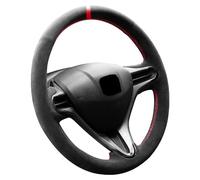 WQKRBMGU Hand Stitch Alcantara Steering Wheel Cover Compatible with Honda Jazz City Insight FN2 Civic 8