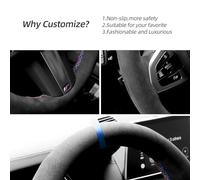 WQKRBMGU Hand Stitch Alcantara Steering Wheel Cover for BMW G20 G21 F40 F44 G22 G26 G30 G31 G32 G11-16 G01 G02 G05 G06 G07 G29