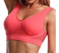 WQKRBMGU Women's Seamless Wireless Bra - Breathable Cool Lift Up Air Bra Cooling Comfort Plus Size Underwear(Red,6XL)