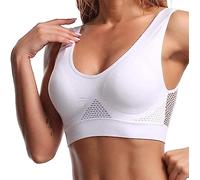 WQKRBMGU Women's Seamless Wireless Bra - Breathable Cool Lift Up Air Bra Cooling Comfort Plus Size Underwear(White,2XL)