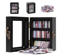 WQLLWFC Mini Bookshelf Miniature Library Decor with 60pcs Mini Books，Small Bookshelf Decoration for Book Lovers,Relieving Gifts to Get Rid of Your Anxiety (Black)