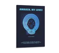 WQMP Childish Gambino AwakenWall Art Canvas Aesthetic Cover Poster Vintage Music And Movies Decorative Painting for Living Room Bed Room 20x30inch(50x75cm) Frame-style