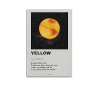 WQMP Coldplay Yellow Canvas Poster Bedroom Decor Landscape Office Room Decor Gift 12x18inch(30x45cm)