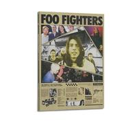 WQMP Dave Grohl Foo FightersWall Art Canvas Aesthetic Cover Poster Vintage Music And Movies Decorative Painting for Living Room Bed Room 20x30inch(50x75cm) Frame-style