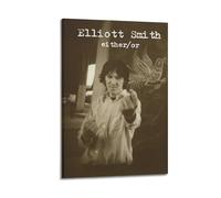 WQMP Elliott Smith Poster Figure 8 Album-1Wall Art Canvas Aesthetic Cover Poster Vintage Music And Movies Decorative Painting for Living Room Bed Room 24x36inch(60x90cm) Frame-style