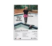 WQMP Machine Gun Kelly Poster Tickets To My Downfall Canvas Poster Bedroom Decor Landscape Office Room Decor Gift 08x12inch(20x30cm)
