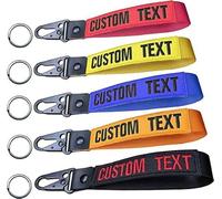 WQNMY 1PCS Personalized keyrings, Custom Embroider Key Tags, Luggage tags, Unisex Wrist Lanyard keychain Key Accessories For Luggage Backpack Rooms Motorcycle Car Biker